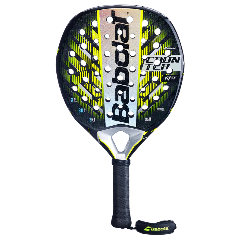 Rundt kontrolbat fra Babolat – ideelt til begyndere i padel.