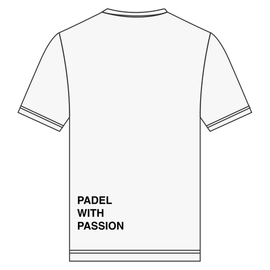 PurePadel T-shirt med "padel with passion" på ryg