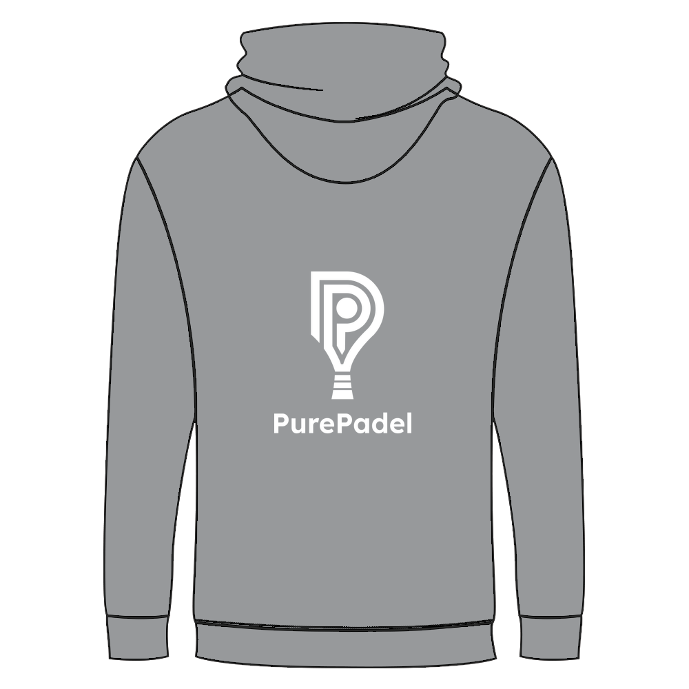 PurePadel Zip hoodie med tryk for og bag