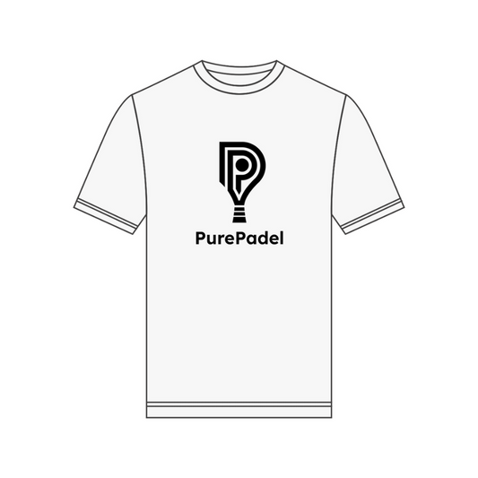 PurePadel T-shirt med "padel with passion" på ryg