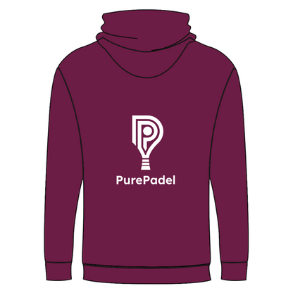 PurePadel Zip hoodie med tryk for og bag